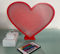 LED Lamp Heart 3D model