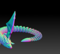 Flexi winged dragon (Wind dragon) 3D model
