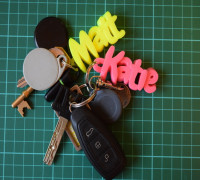 iamburny's v2 Customizable Text - Name Keyring / Keyfob 3D model