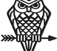 OWL WALL SCULPTURE 2D 3D model