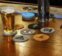 Multi-Color Harry Potter Coasters 3D model