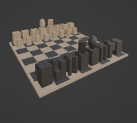 bauhaus chess ajedrez 3D model