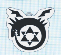 Key ring Full metal Alchemist 3D model