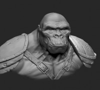Armoured Gorilla Guy 3D model
