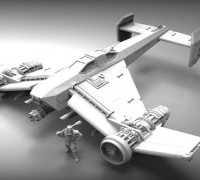 SCI-FI STUKA BOMBER 3D model