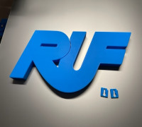 RUF Logo Wall Art 3D model