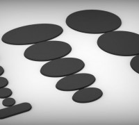 bases all sizes 3D model