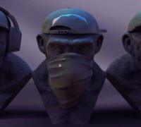 monkey bust/busto scimmie 3D model