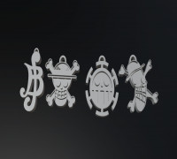 One Piece Keychains 3D model