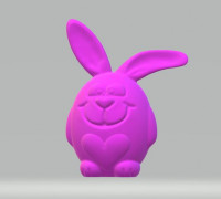 Cute Egg Rabbit 3D model