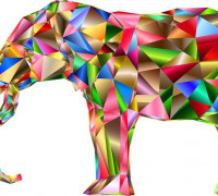 3D Abstrak Elephant 2022 3D model