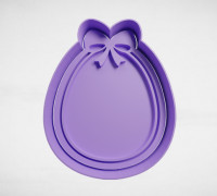 easter egg with bow 3D model