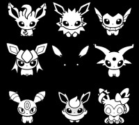 Eeveelutions Cookie Pack 3D model