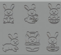 Texture Easter bunnys 3D model