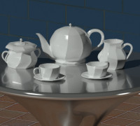 Coffee / tea set 3D model