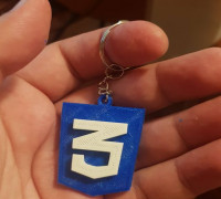 CSS Markup Language Keychain 3D model