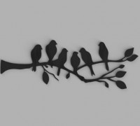 Wall Decor Birds 3D model