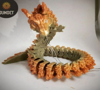 ARTICULATED flame dragon 🐉 3D model