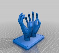Wall mounted hands key hanger 3D model