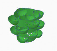 Mini vase multi suculents slots 3D model