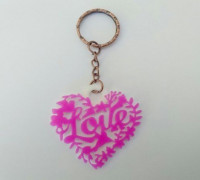 Love key ring 3D model
