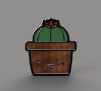 CACTUS flowerpot - MOLD BATH BOMB, SOLID SHAMPOO 3D model