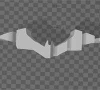 The Batman 2022 3d Logo 3D model