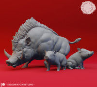 Giant Boar - Tabletop Miniature 3D model