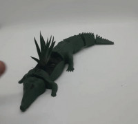 Movable Crocodile Flowerpot 3D model