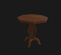 Octagonal table 3D model