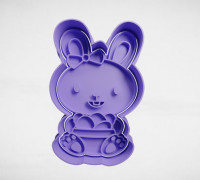 rabbit with basket 3D model