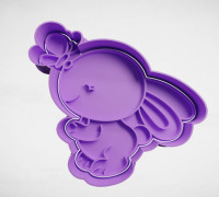 rabbit with butterfly 3D model