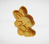 rabbit holding carrot 3D model