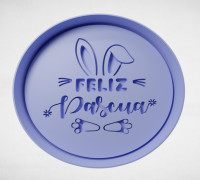 happy easter circle 3D model