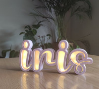 iris letter lamp 3D model