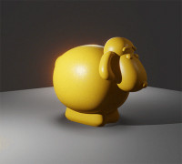 Sheep Figure Decoration 3D model