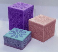 Floral Container Set 3D model