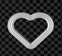 heart shaped frames 3D model