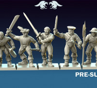 Modular Militia squad 3D model