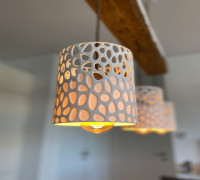 Voronoi dining table lamp 3D model