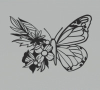 Flower Butterfly (Pack 2) 3D model