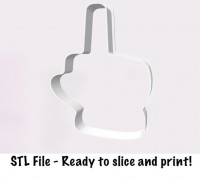 Middle Finger Cookie Cutter 3D model