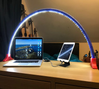 Simple LED light Bridge/Arc (Easy Print) 3D model