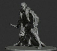 Thief with furcoat 3D model