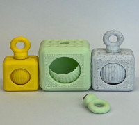 Sphere Pill Box in Three Sizes 3D model
