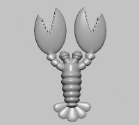 lobster, OBJ, STL 3D model