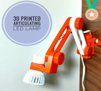 Articulating LED lamp 3D model