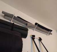 Simple Wall Mount for Tubes/Rolls/Beams 3D model