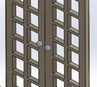 1/12 Dollhouse windows (Model No.7) 3D model