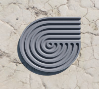 Modern drink coaster 3D model